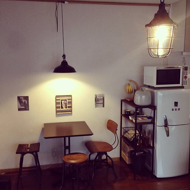 Kitchen,一人暮らし,メンズ部屋,賃貸,カフェテーブル,カフェ風,スツール Ryuflatの部屋