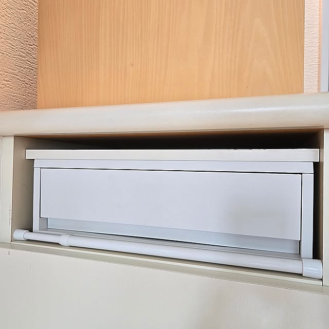 My Shelf,無印良品,引き出し,マンション,つっぱり棒,物入れ,電話台,3LDK,引き出し収納,整理収納,ストッパー,小物収納ケースワイド,ポリプロピレン小物収納ケース,引き出しケース固定 love1017の部屋