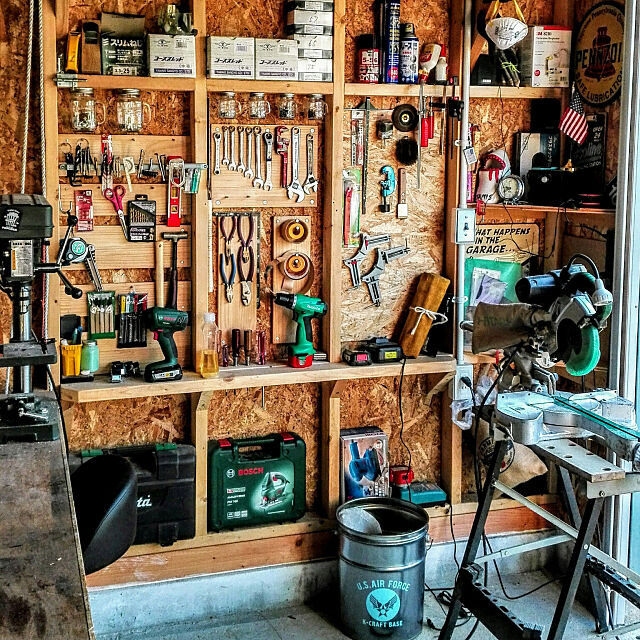 My Shelf,DIY,アメリカン,男前,木工DIY,いいね♪いつもありがとうございます❤️,ガレージ,電動工具,車庫,工房 K.CRAFT.BASEの部屋