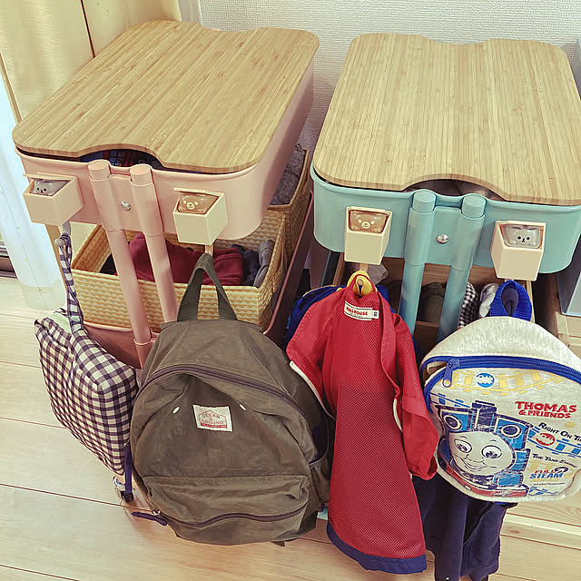 保育園のお支度,保育園グッズ収納,IKEAワゴン,こども部屋,ムーミン,北欧,ニトリ,キッチンアイテム,マリメッコ大好き,100均,Lounge maki4050の部屋