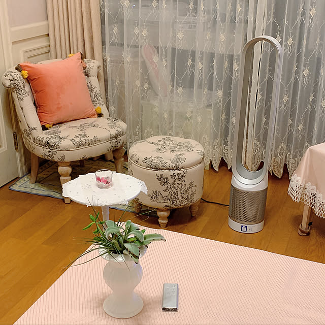 多肉植物,Dyson,dyson pure cool,ダイソン空気清浄機能付きタワーファン,パーソナルチェア,ロースツール,ラムズゲイト,2020.7.27,扇風機・サーキュレーター,レース,Lounge kuraの部屋