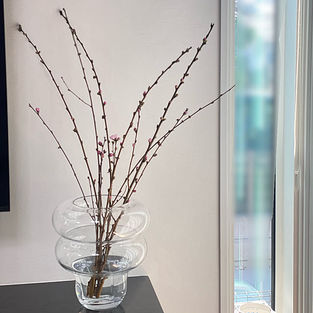 Lounge,お花のある暮らし,花瓶,フラワーベース,ひな祭り,お雛様,H&M HOME,桃の花,桃の節句,ホテルライク,海外インテリアに憧れる,モダンインテリア m.Reikoの部屋