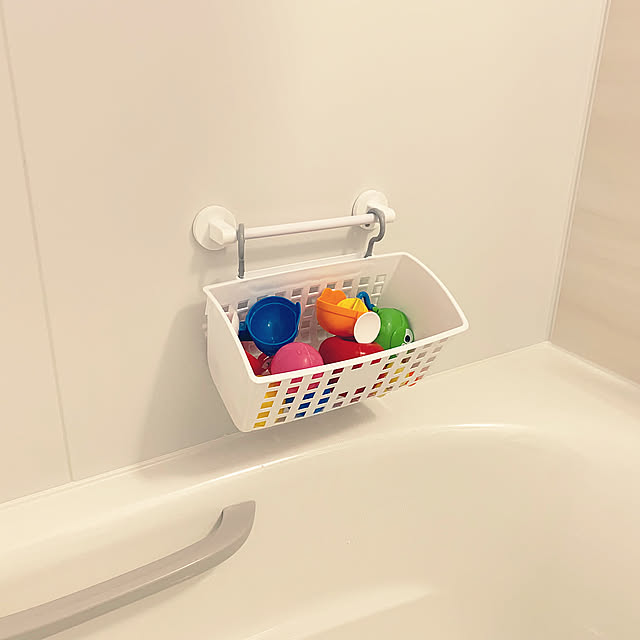 Bathroom,お風呂グッズ,お風呂収納,おもちゃ収納DIY,おもちゃ収納,ナチュラル,赤ちゃん,こどもと暮らすインテリア,こどもと暮らす,雑貨,赤ちゃんのいる暮らし,一人暮らし,DIY,100均,ダイソー mocoの部屋