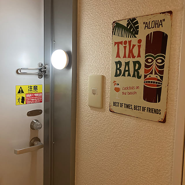 Entrance,一人暮らし,レオパレス,レオパレス21,ワンルーム1kの暮らし,レオパレスでも諦めない,無印良品,ひとり暮らし,ブリキ看板 cocoritaの部屋