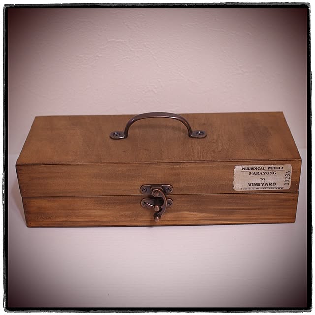 セリアの木箱で作る男前ウッドボックス by Vintageさん