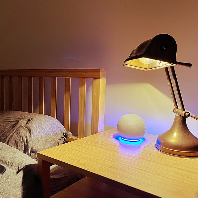 ナチュラル,木製,IKEA,アンティーク,古道具,シンプル,真鍮,レトロ感,スマート,アレクサ,Bedroom,ピアノライト konyoの部屋