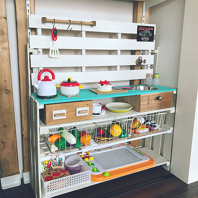 すのこ棚DIY,すのこリメイク,ままごとキッチンDIY,フォロー&いいね ありがとうございます♡,休日の過ごし方,自分時間を大切に♡,こどもと暮らす,自分のために,DIY女子,フォロワーの皆様に感謝!,コロナが早く終息しますように,成長に合わせて,My Shelf kirinchanの部屋