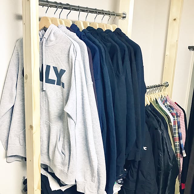 My Shelf,ハンガーラック,DIY,IKEA,一人暮らし,男前 im8raka4の部屋