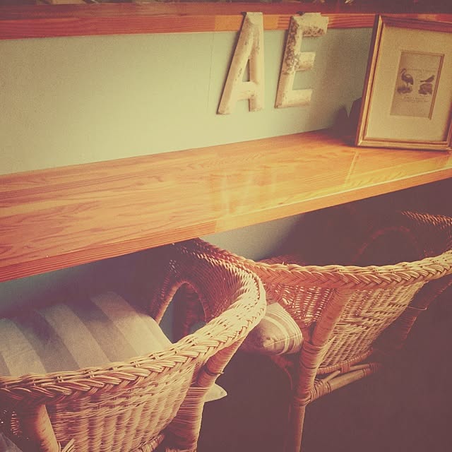 My Desk,IKEA チェア,アルファベット moriの部屋