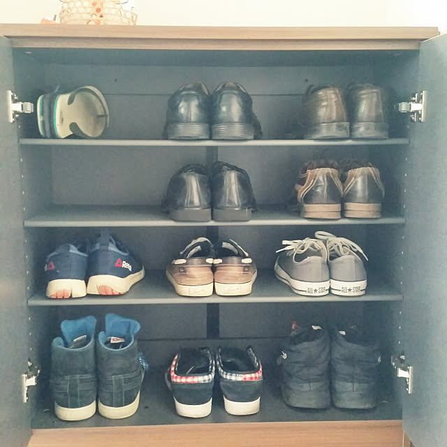 My Shelf,靴箱,下駄箱,玄関収納,靴,スニーカー,革靴,早めの大掃除,アメブロ『海とハンバーグ』やってます♪ yome03の部屋