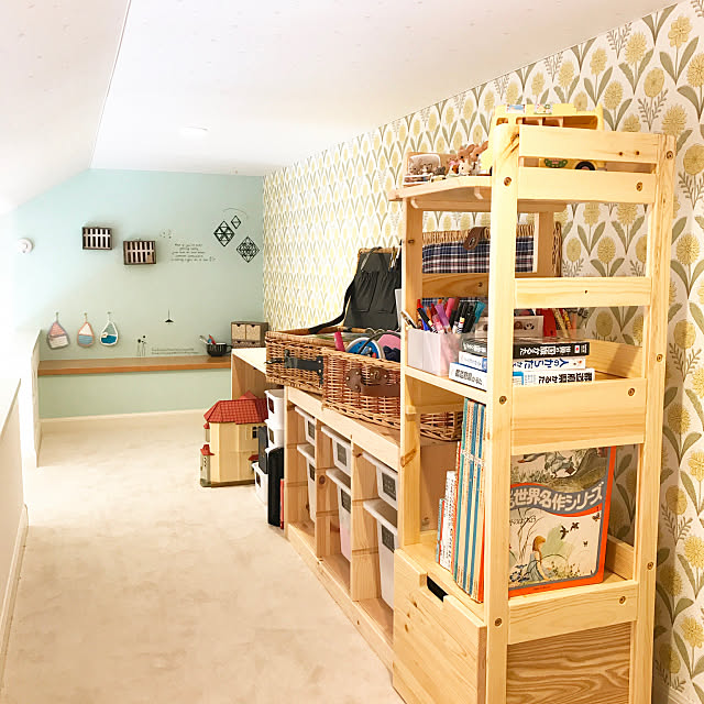 My Shelf,DIY,ロフト,パイン材,トロファスト,IKEA,おもちゃ収納,女の子の部屋,こども部屋,山善パイン材ランドセルラック,山善収納部,山善,無印良品,モニター当選,パイン材ランドセルラック fukoの部屋