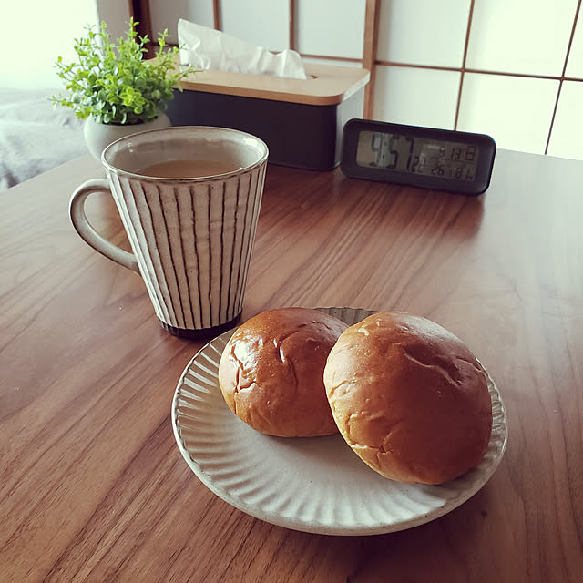 ニトリの食器,朝食の風景,ニトリ,フェイクグリーン,一人暮らし,戸建て,唐茶削ぎ,唐茶削ぎシリーズ,Lounge megggの部屋