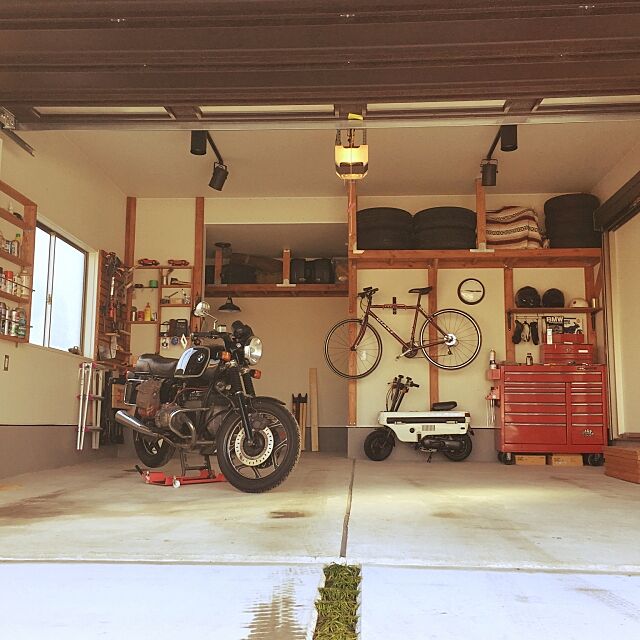 DIY,ガレージ,工具箱,バイク,ガレージライフ,2×4材棚 nekobaiの部屋