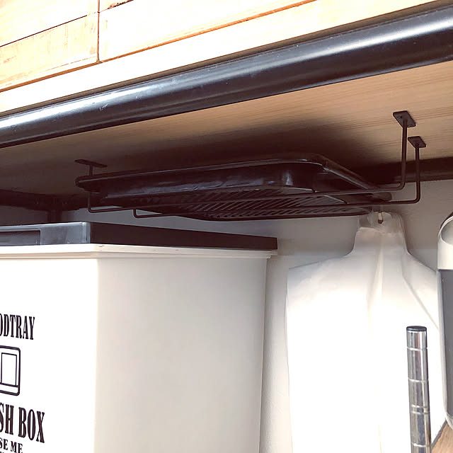 見せない収納,オーブンの天板の置場所,ポラス分譲,デッドスペース,セリア,簡単DIY,男前インテリア,アイアンバー,Kitchen adamoの部屋