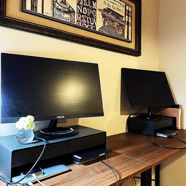 My Desk,3年ごし,大掃除,配線隠し,モニタースタンド,無印良品,いちおしアイテム saekoの部屋