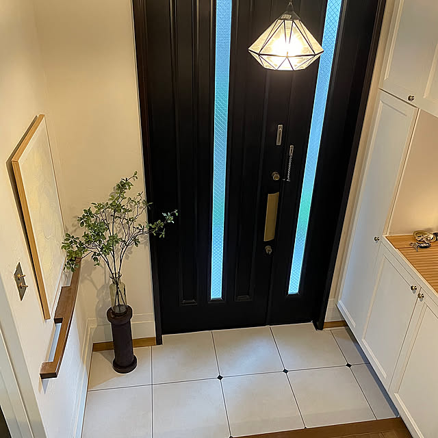 Entrance,フェイクグリーン,玄関たたき,フロアタイル,玄関ディスプレイ,DIY justyの部屋