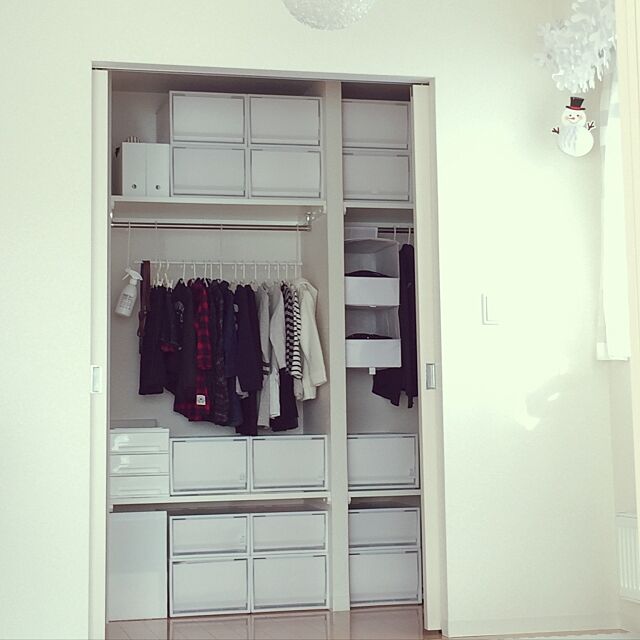 My Shelf,クローゼット,整理整頓,ホワイト,無印良品,ニトリ KOKOROの部屋