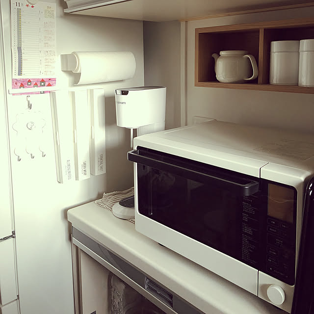 Kitchen,中川政七商店,無印良品 オーブンレンジ,無印良品 壁に付けられる家具,無印良品冷蔵庫,soda stream,LIXIL,シンプルナチュラル,シンプルな暮らし,ホワイトインテリア,カメラマークいっぱい Oboro-tofuの部屋