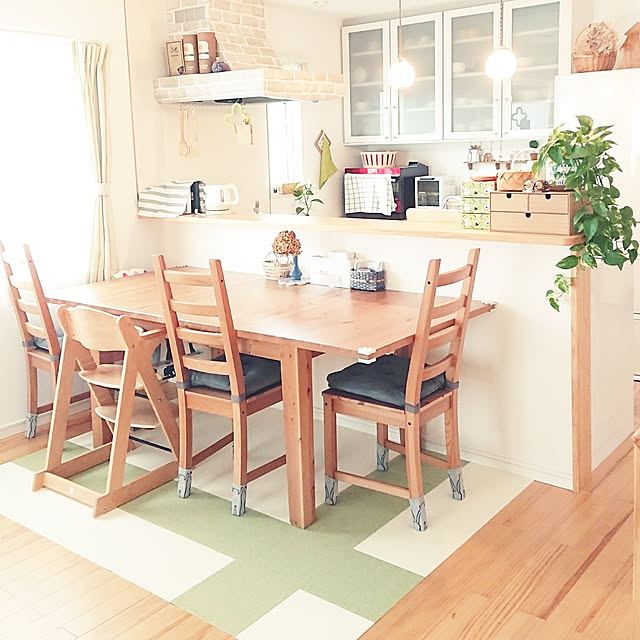 Kitchen,おくだけ吸着,ナチュラルが好き,北欧ナチュラル,注文住宅,差し色はグリーン,サンコー,IKEA,カフェ風,リセット完了,無言フォロー＆いいねすいません,ニトリ mooemin..の部屋