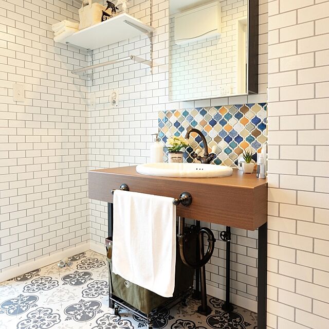Bathroom,インダストリアル,ブルックリンスタイル,ニューヨークスタイル,カフェ風 decofunabashiの部屋