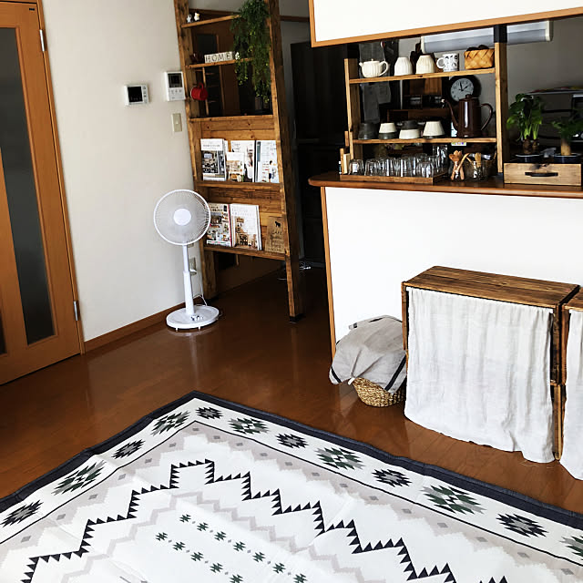 Lounge,見せる収納,かご,1×4材,2×4材,ラブリコ,賃貸インテリア,簡単DIY,ニトリ aoi0227の部屋