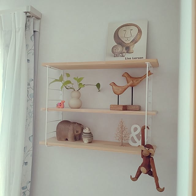 My Shelf,雑貨,ラブリコ,ラブリコ棚,コレクション,北欧,北欧雑貨,北欧ナチュラル,北欧好き,暮らしを楽しむ,心地よい暮らし,心地よい空間,カイ・ボイスン,ときめきアイテム,リサ・ラーソン,リサ・ラーソン置物,観葉植物,ディスプレイ,ディスプレイコーナー,アクタス,カイ・ボイスン モンキー,ロヴィ,ロヴィツリー tan5の部屋
