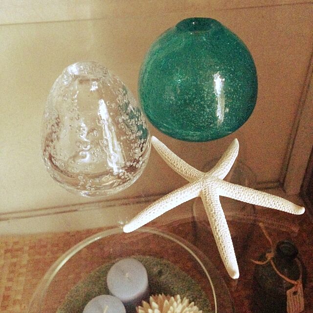 My Shelf,ナチュラル,ヒトデ,気泡ガラス,一輪挿し,賃貸アパート soratukiの部屋