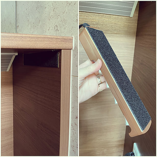 10分でできる,My Shelf,コンセントタップ隠し,ダイソー,マジックテープ,リメイク maimai0110の部屋