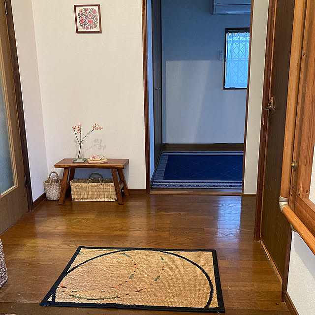 Entrance,玄関マットは60✖︎90,麻の玄関マット,玄関マット kazu-cafeの部屋