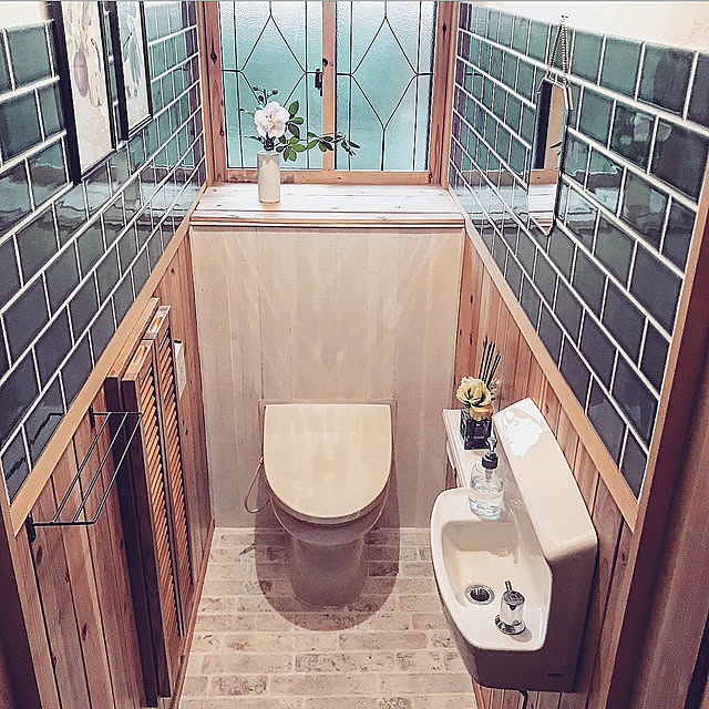 無垢材,季節の花,デコ窓,漆喰壁DIY,タイルDIY,タンクレス DIY,TOTO,昭和ポンコツチーム,SPT,Bathroom mamyuの部屋