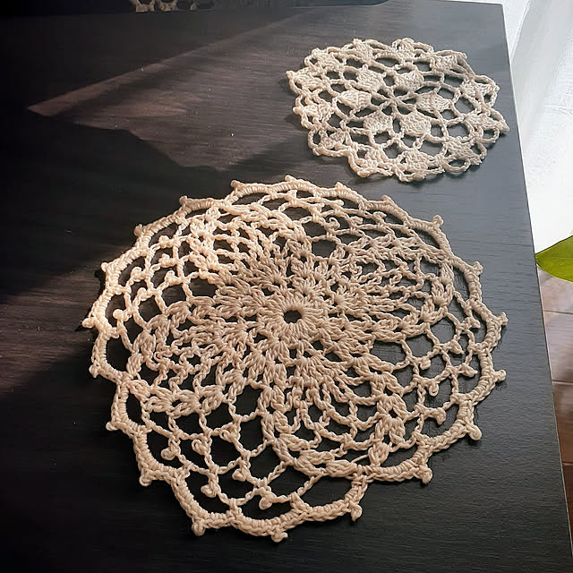 Lounge,わたしのハンドメイド 冬,手作り,ドイリー,紅茶染め,レース編み Kazuの部屋
