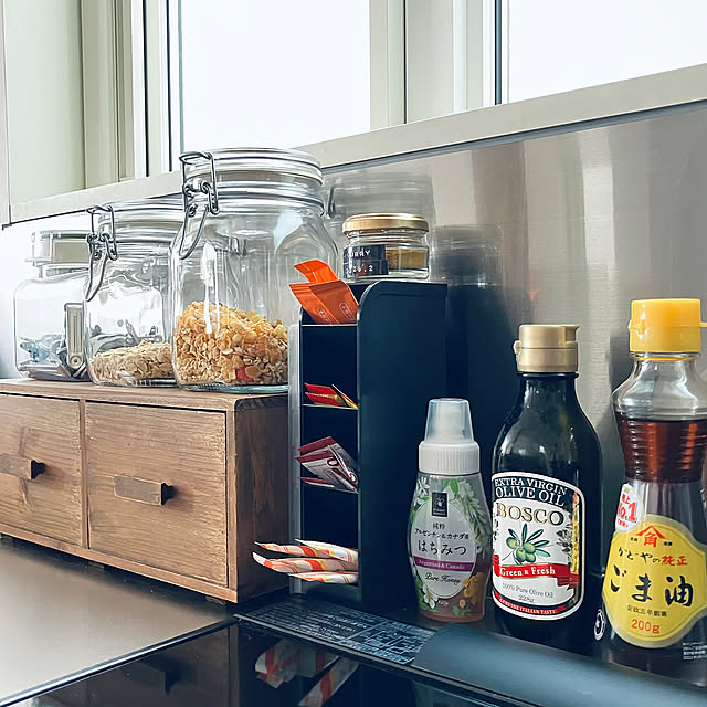Kitchen,調味料収納,100均アイテム,使い方いろいろ tonの部屋
