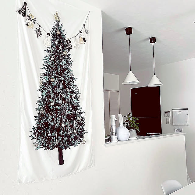 タペストリーツリー,クリスマス,シンプル,ホワイトインテリア,シンプルモダン,シンプルが好き,すっきり暮らす chimの部屋