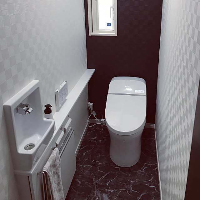 Bathroom,トイレ,100均,モノトーン airiの部屋