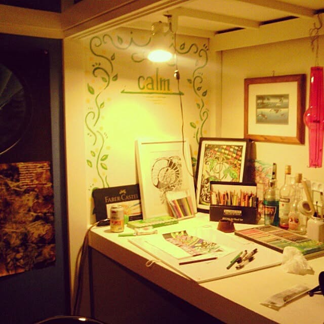 My Desk,押し入れ改造,DIY,書斎,お絵かきコーナー calm_sugarの部屋