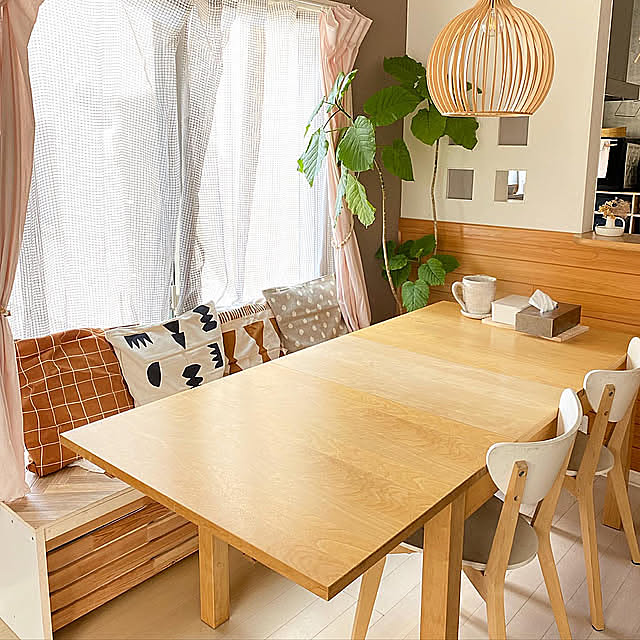 DIY,北欧インテリア,壁紙DIY,IKEA,ダイニング,窓ベンチ,セルフリノベーション,Overview Yukanenkoの部屋