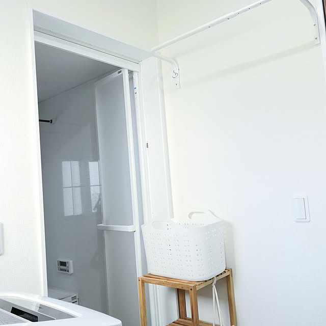 Bathroom,モニター応募投稿,IKEA,MULIG,ハンガーレール,洗面所,ランドリールーム,ランドリーバスケット Shinohazuの部屋