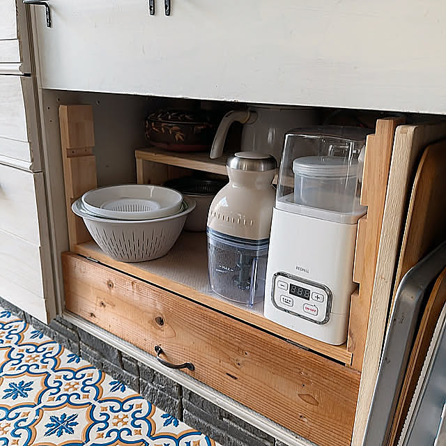 DIY,My Shelf,シンク下オープン,シンク下収納,シンク下,端材利用,端材 DIY,端材,古い家,古い家でもあきらめない,古い家に暮らす Hidamari-Rの部屋