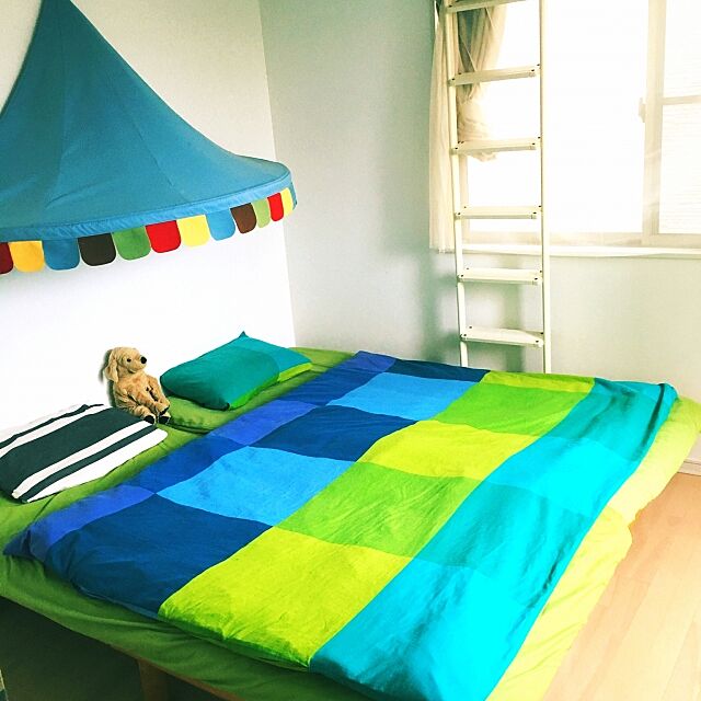 Bedroom,子供部屋,ナチュラル,IKEA,布使い SORAの部屋