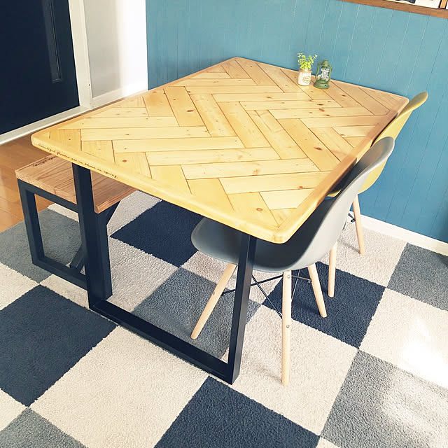 [DIY]ツーバイ材を塗装してダイニングテーブルを作ったよ！ How to make a table