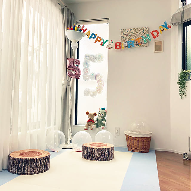 いつもいいね！押し逃げごめんなさい,キャンドゥの飾り,子どものいる暮らし,誕生日飾り付け,お誕生日おめでとう♡,Lounge nonp--yの部屋