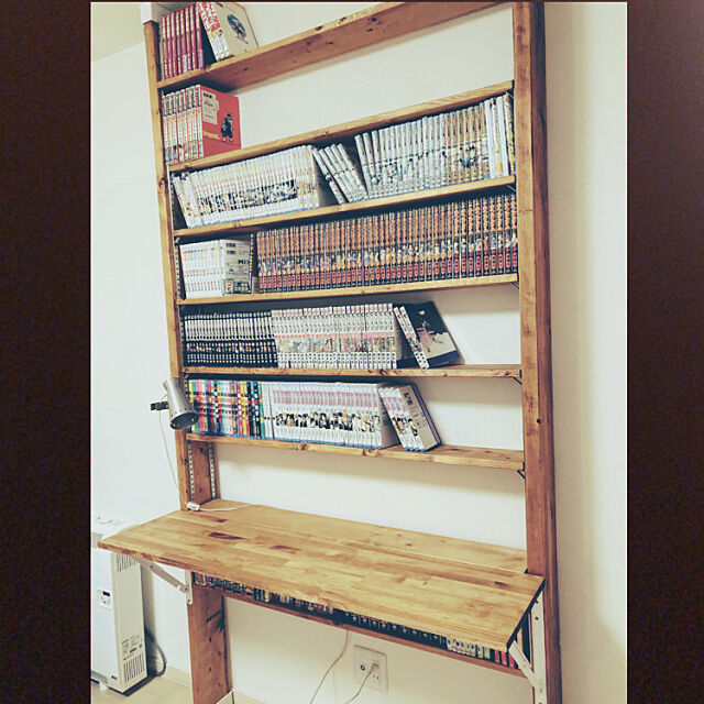本棚,DIY,折りたたみ机,ディアウォール,My Shelf,まんが本棚 miyaの部屋