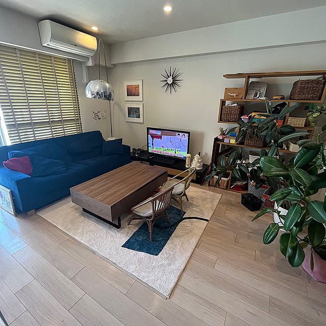 Lounge,LOWYA,観葉植物,ダウンライト,ウッドブラインド,コンランショップ,FLOS,NOYES,アルコランプ,ネルソンクロック,NOYESソファー,アルコランプ正規品,ネルソンクロック正規品 yu_ueの部屋