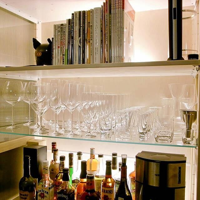 My Shelf,北欧,一人暮らし,DIY,食器,照明,収納,見せる収納,見せるディスプレイ,整理収納部,ワイングラス,RC九州支部 Shunsukeの部屋