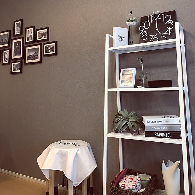 雑貨,セリア,IKEA,観葉植物,北欧,モノトーン,ホワイトインテリア,フェイクグリーン,一人暮らし,ニトリ,ナチュラル,100均,My Shelf,グレー,シンプル,フォトフレーム Emiの部屋