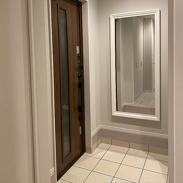 姿見ミラー,玄関,北欧,IKEA,Entrance churanamiの部屋