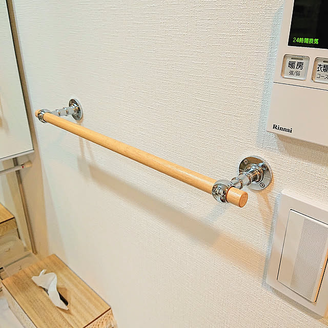 Bathroom,わたしのDIY&リメイクアイデア,洗面スペース,タオル掛け,DIY,DIY初心者,木のぬくもり,マンション lulururuの部屋