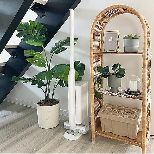 ラタン,ラタン家具,IKEA,フェイクグリーンのある暮らし,フェイクグリーン,観葉植物のある暮らし,注文住宅,戸建て,スティック掃除機,Panasonic掃除機 Riの部屋