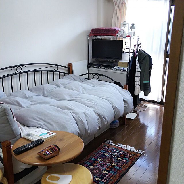 Bedroom,一番好きな場所,一人暮らし,西川掛け布団カバー,賃貸,新生活,賃貸インテリア Redの部屋