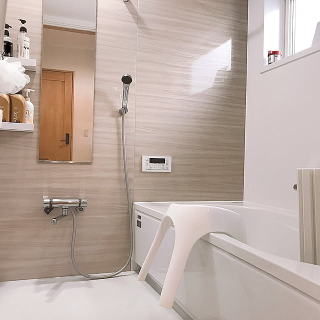 無印良品,お風呂,タカラスタンダード,ベージュ,シンプル,ニトリ,Bathroom mmhomeの部屋